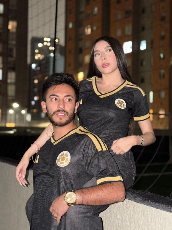 Combo Pareja Negra con Dorado Mundial 2026