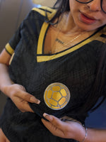 Camiseta Negra con Dorado Mundial 2026 - Mujer